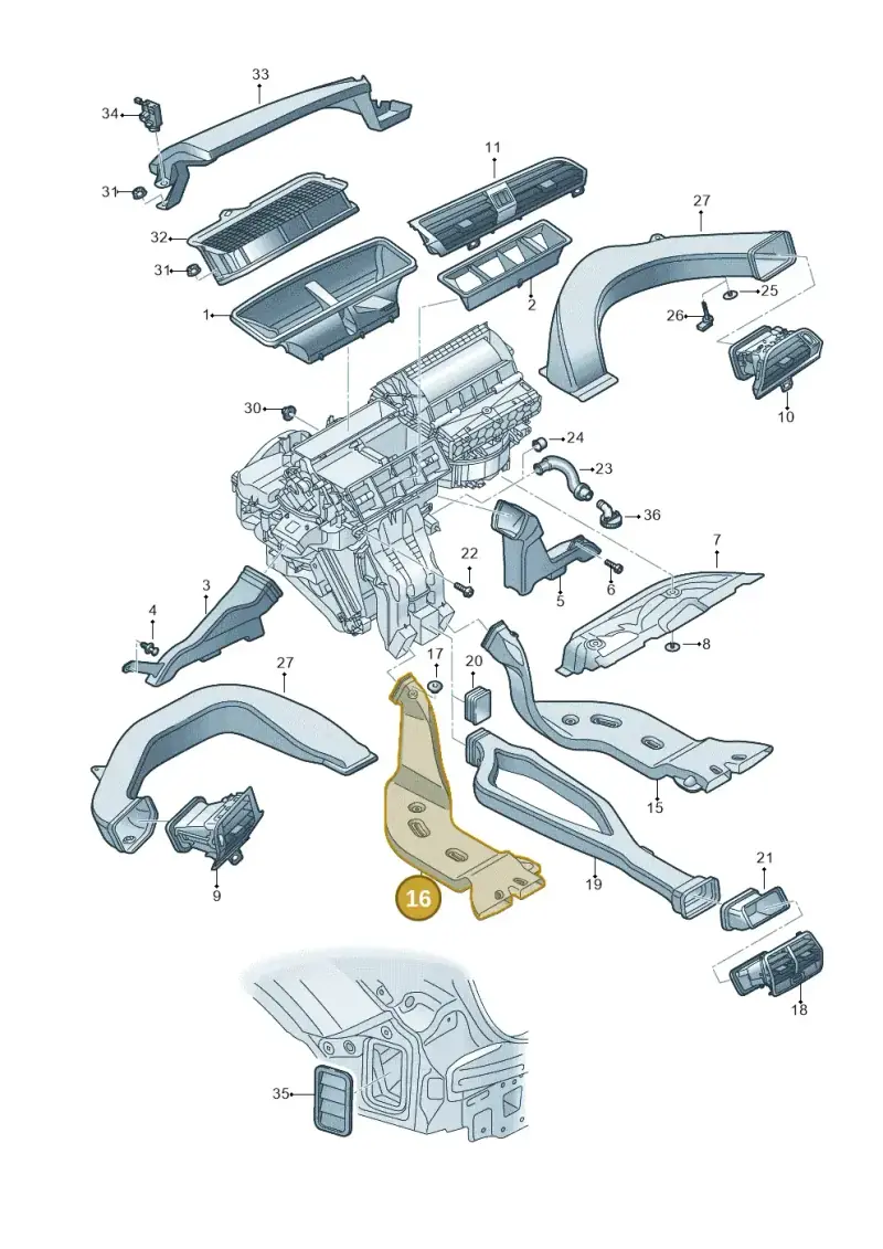 5Q0819805D — Audi RSQ3 Sportback (2019-2024) diagram 597819010, position 16