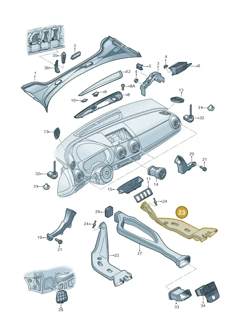 5Q0819806 — Audi RS3 Limousine (2017-2020) diagram 745819300, position 23