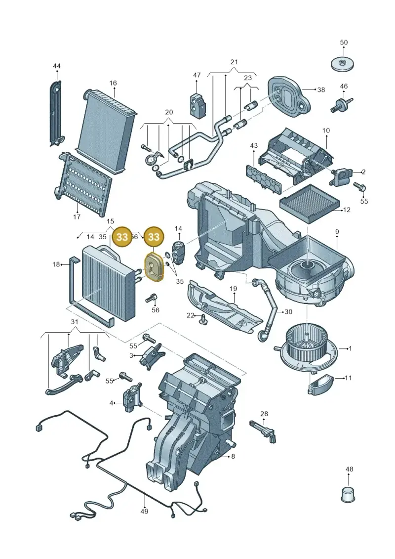 5Q0820061A — Audi A3 Sportback (2019-2021) diagram 745820100, position 33