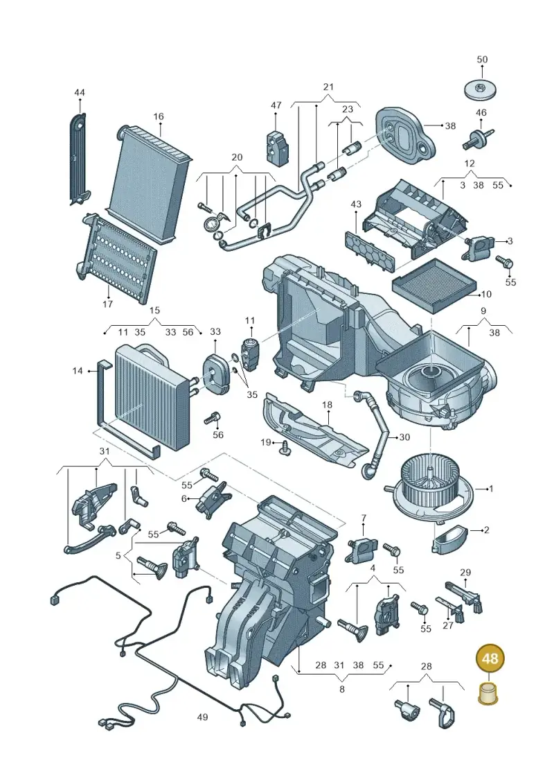 5Q0820573 — Audi RSQ3 Sportback (2019-2024) diagram 745820200, position 48