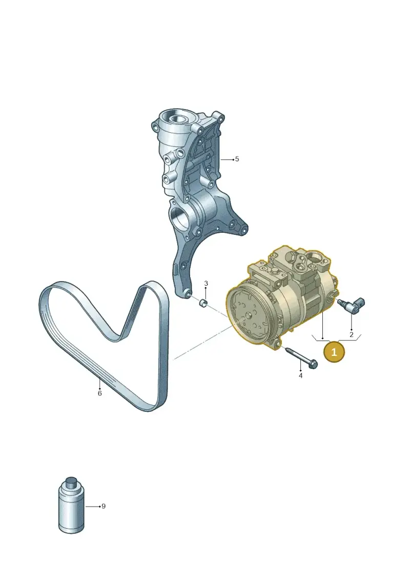 5Q0820803F — Audi A1 Sportback (2014-2018) diagram 868260008, position 1