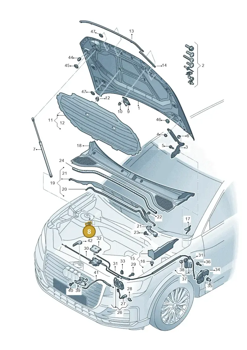 5Q0823402 — Audi Q2 2.0 TDI (2016-2018) diagram 803823000, position 8