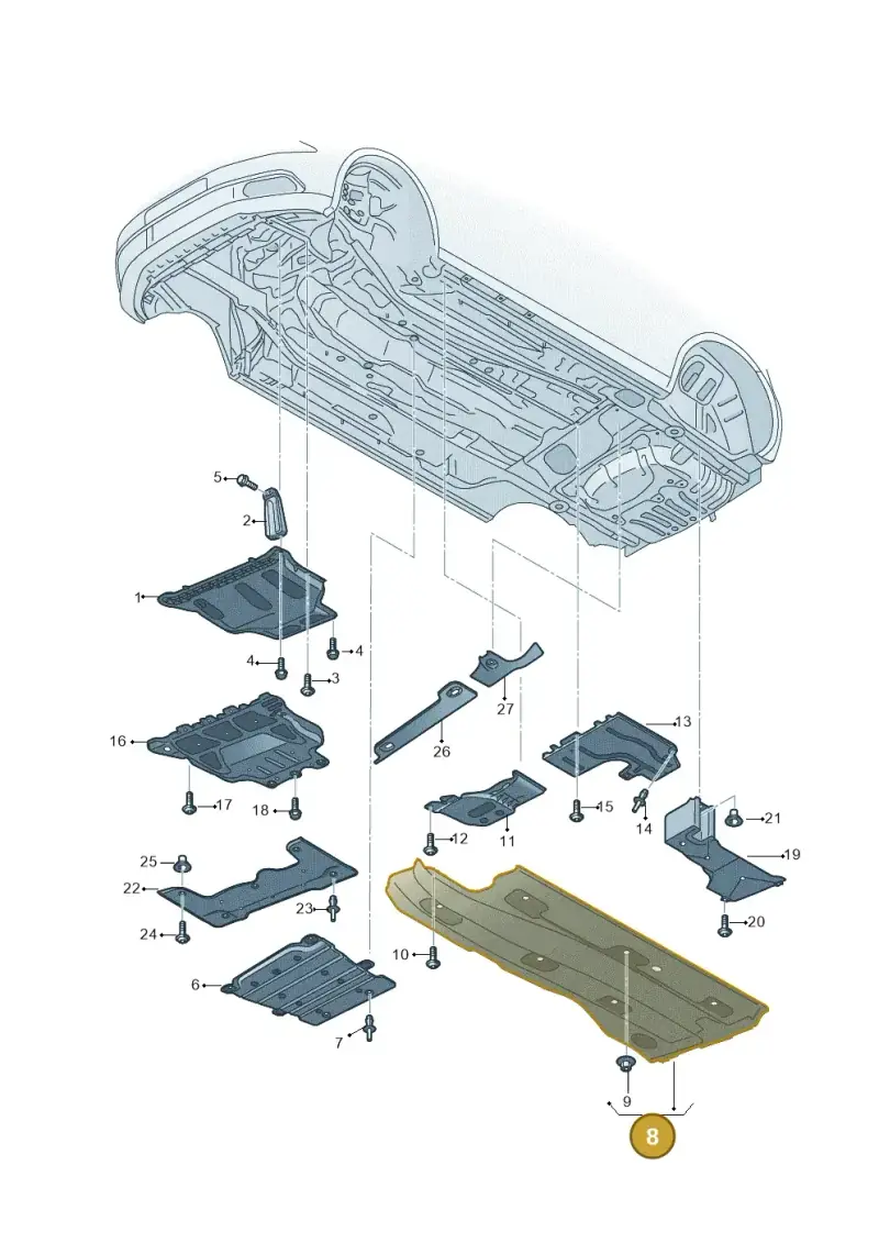 5Q0825201L — Audi Q2 2.0 TDI (2016-2018) diagram 803825100, position 8