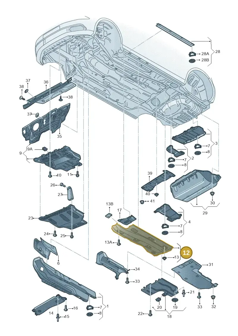 5Q0825201L — Audi A3 Sportback (2016-2020) diagram 890825000, position 12
