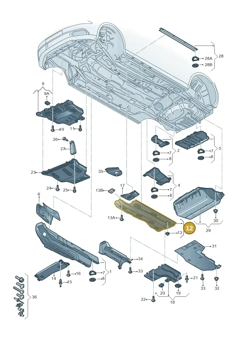 5Q0825201R — Audi A3 Sportback (2012-2016) diagram 745825000, position 12