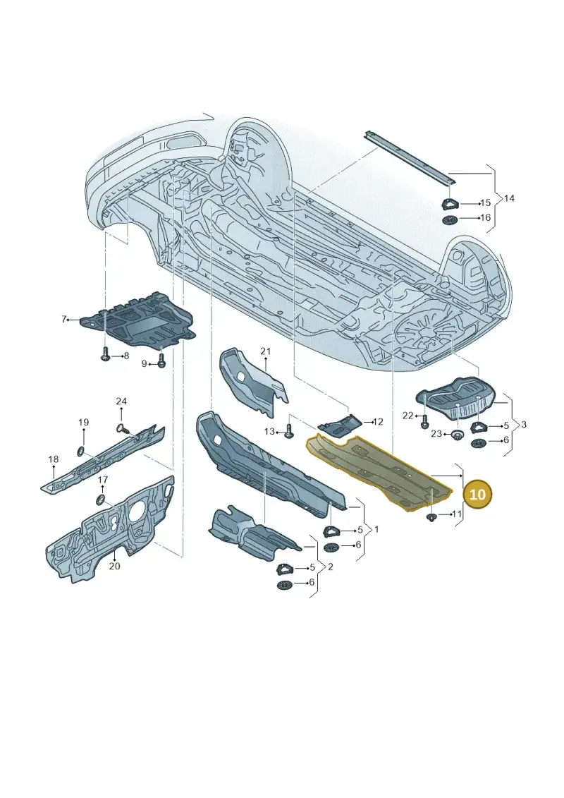 5Q0825202L — Audi RS3 Limousine (2017-2020) diagram 853825000, position 10