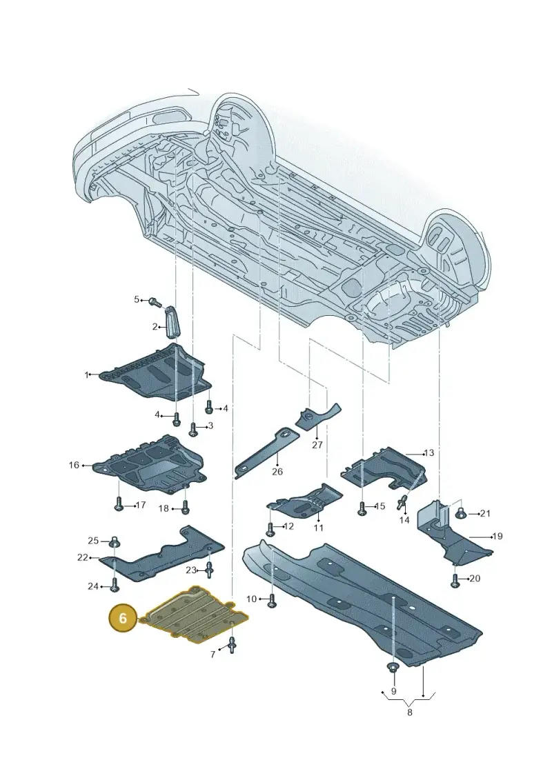 5Q0825229C — Audi Q2 2.0 TDI (2016-2018) diagram 803825100, position 6