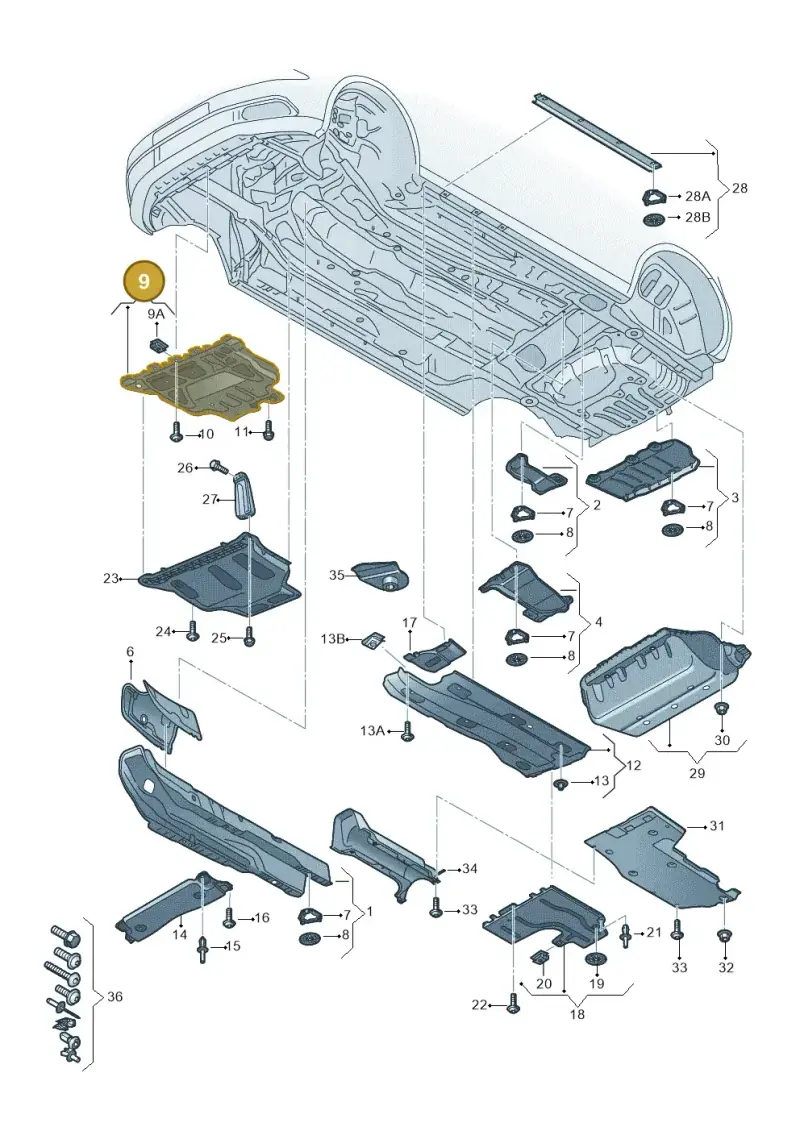 5Q0825236N — Audi A3 Sportback (2012-2016) diagram 745825000, position 9
