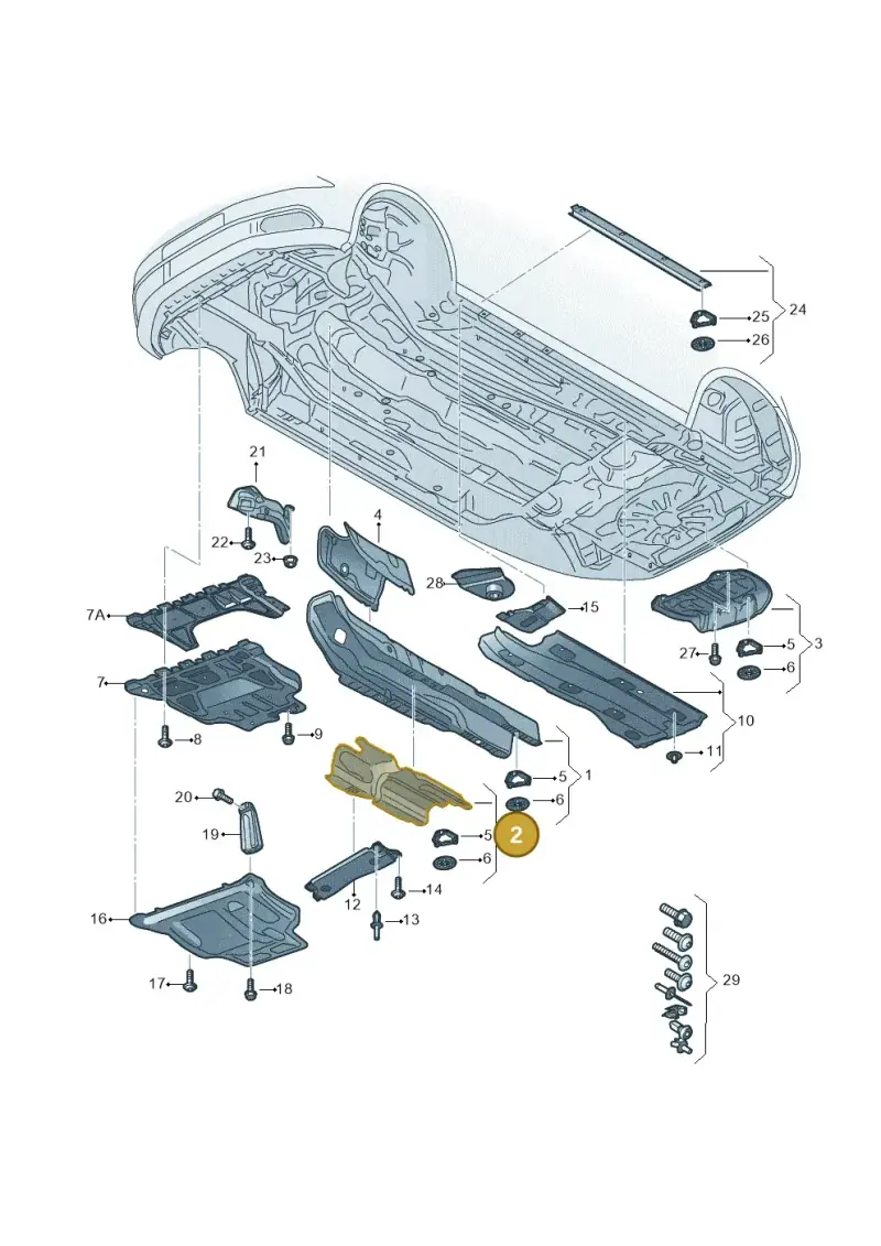 5Q0825613C — Audi A3 Sportback (2012-2016) diagram 745825100, position 2