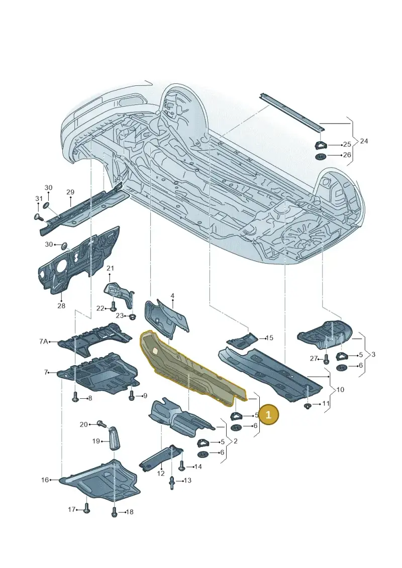 5Q0825661BC — Audi A3 Sportback (2016-2020) diagram 890825100, position 1