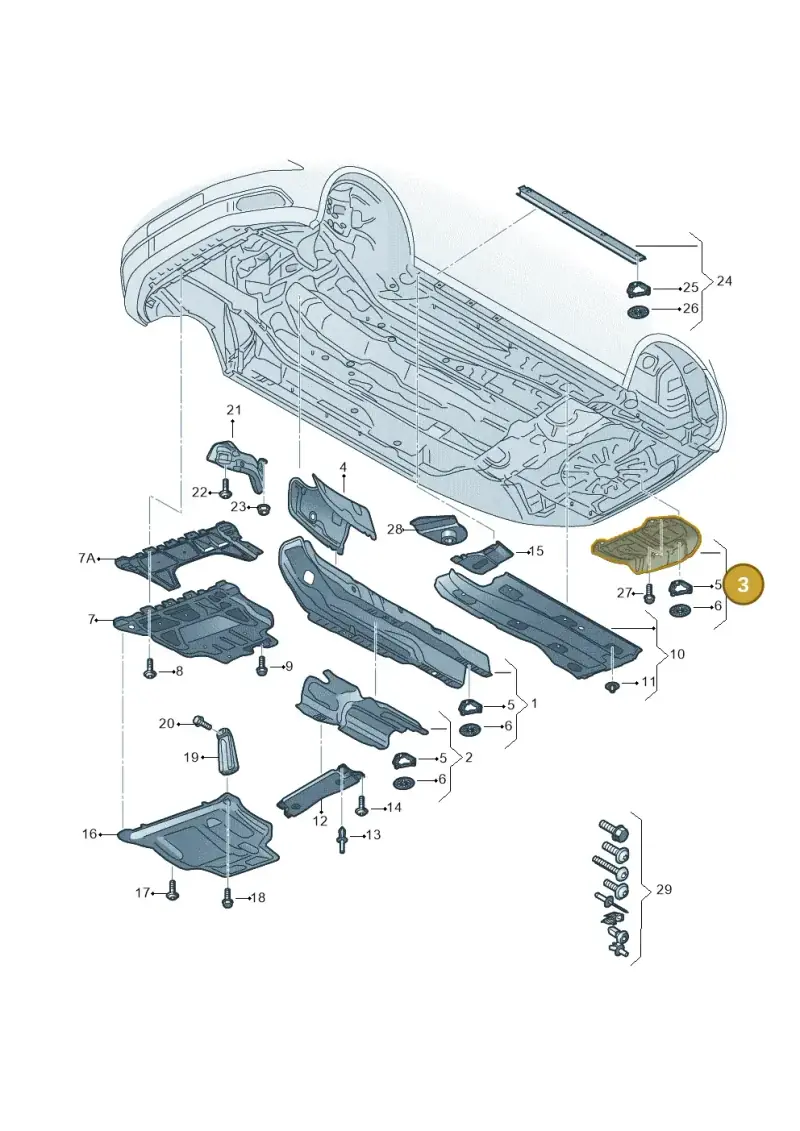 5Q0825701M — Audi A3 Sportback (2012-2016) diagram 745825100, position 3