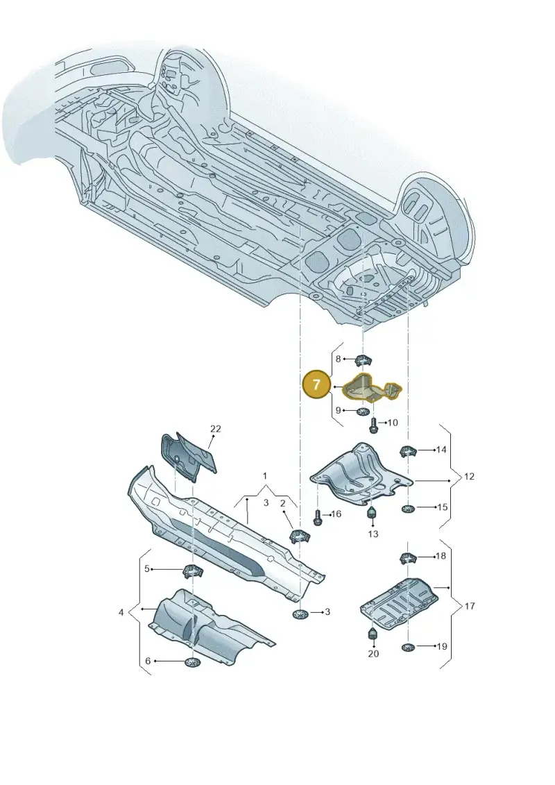 5Q0825721B — Audi Q2 1.4 (2018-) diagram 803825000, position 7