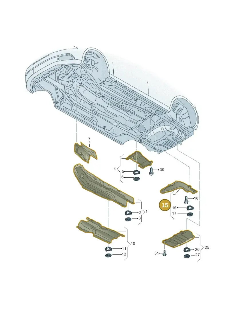 5Q0825735B — Audi A3 Sportback (2019-2021) diagram 596825500, position 15