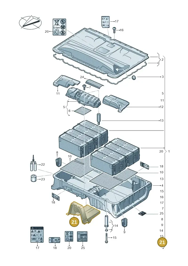 5Q0825755E — Audi A3 Sportback (2019-2021) diagram 793915550, position 21