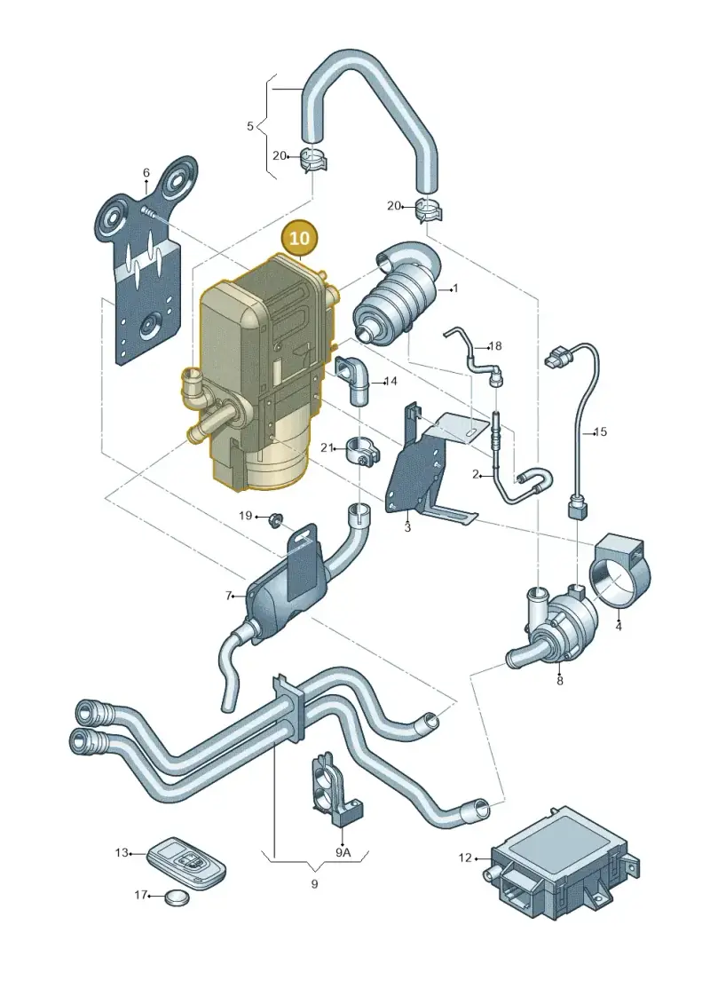 5Q0898008H — Audi Q2 2.0 TDI (2016-2018) diagram 745000110, position 10