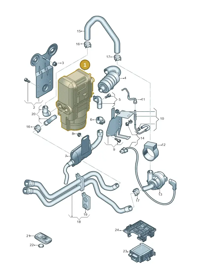 5Q0898008K — Audi Q3 quattro (2018-2019) diagram 597819070, position 1