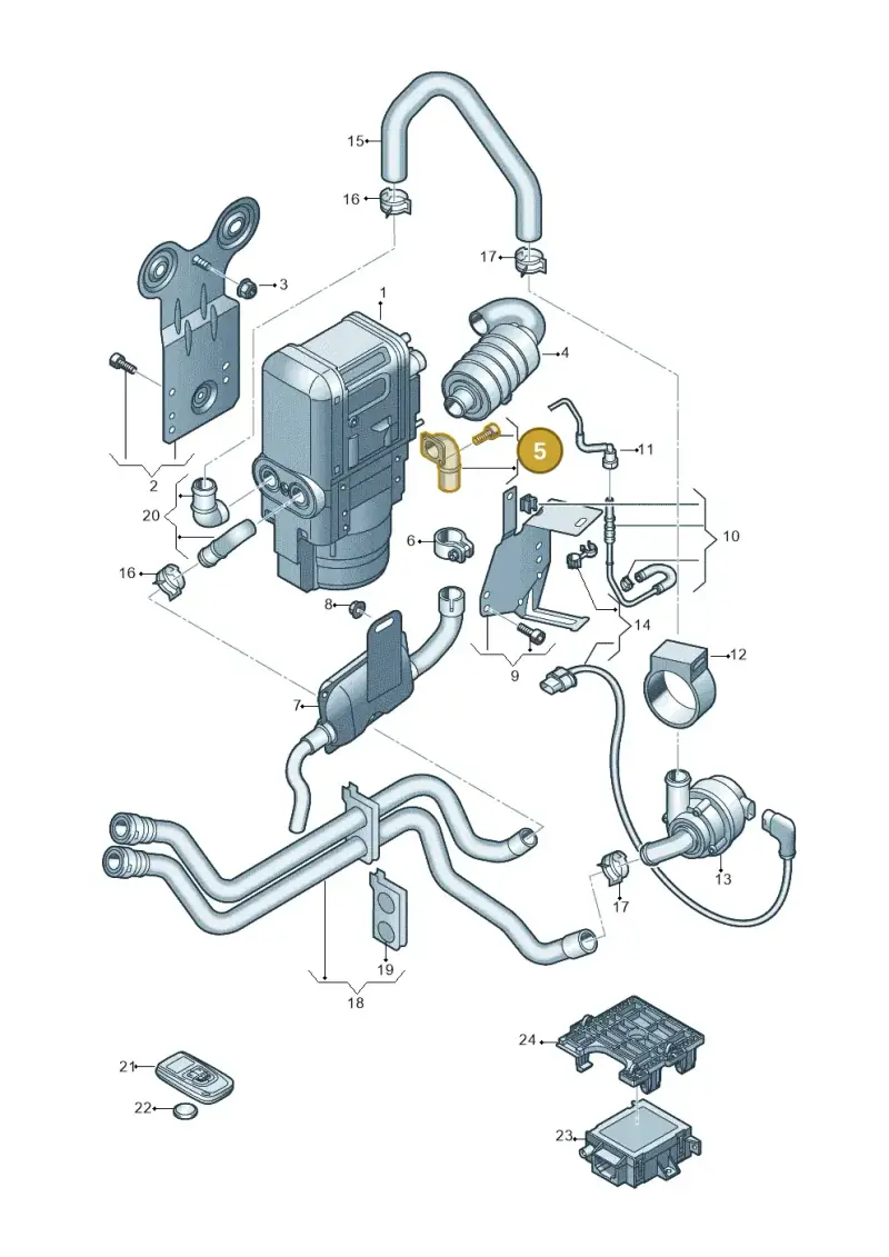 5Q0898061 — Audi Q3 quattro (2018-2019) diagram 597819070, position 5