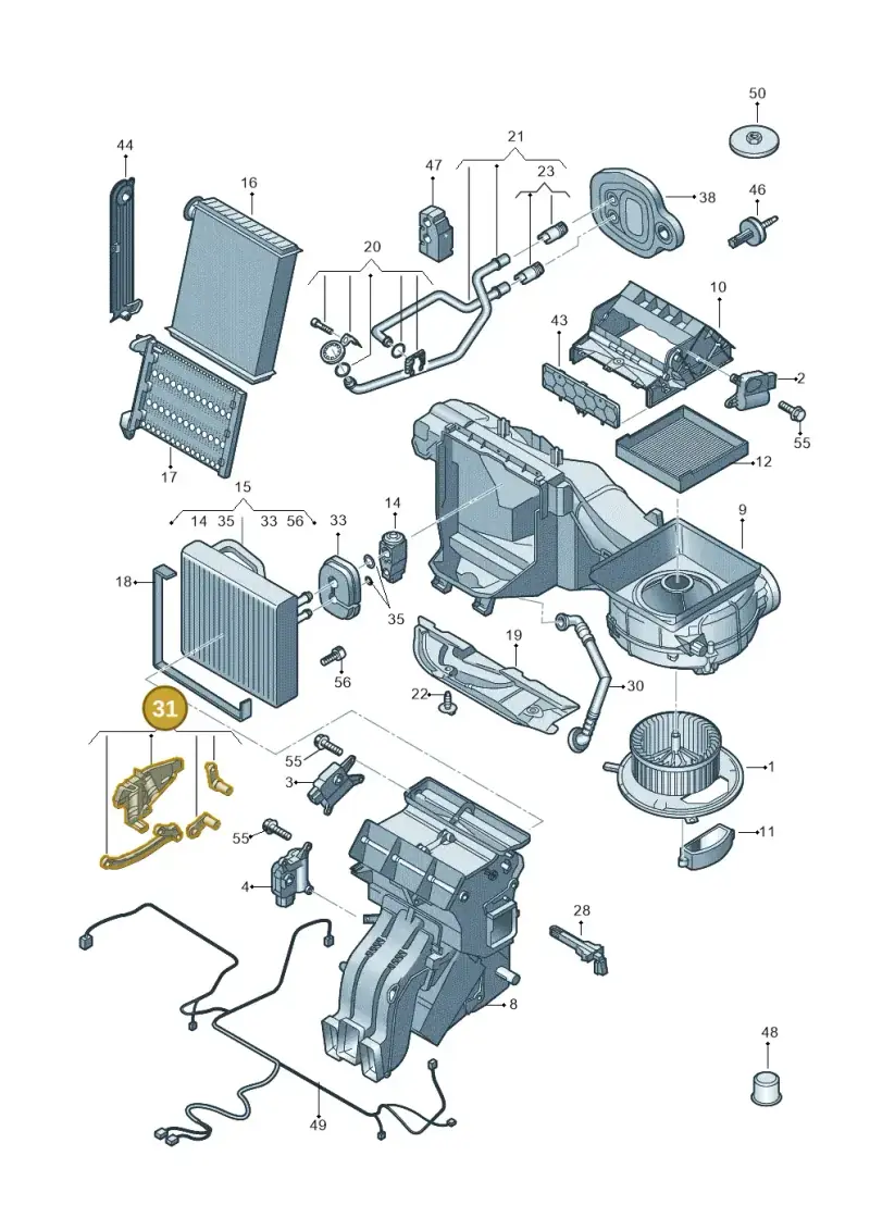 5Q0898141D — Audi A3 Sportback (2019-2021) diagram 745820100, position 31