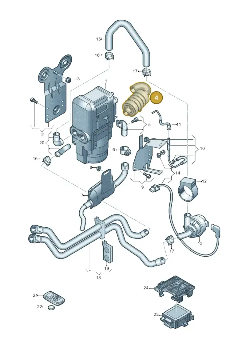 5Q0898144 — Audi Q3 quattro (2018-2019) diagram 597819070, position 4