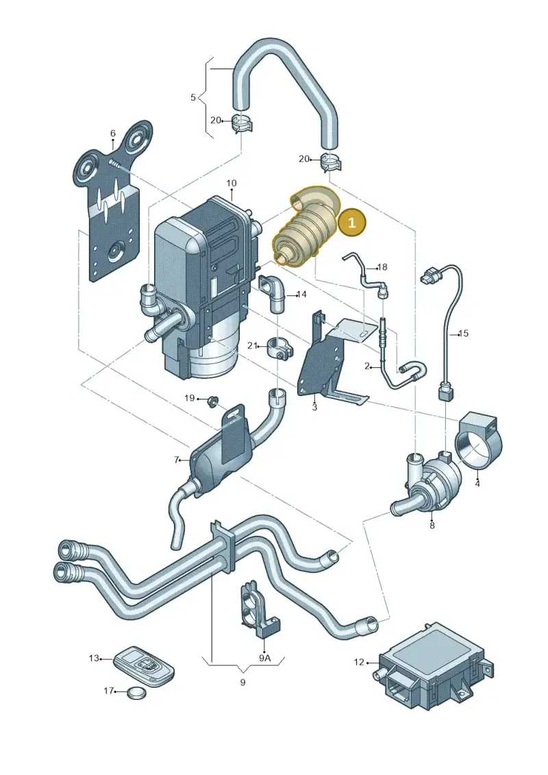 5Q0898144 — Audi A3 Sportback (2016-2020) diagram 745000110, position 1