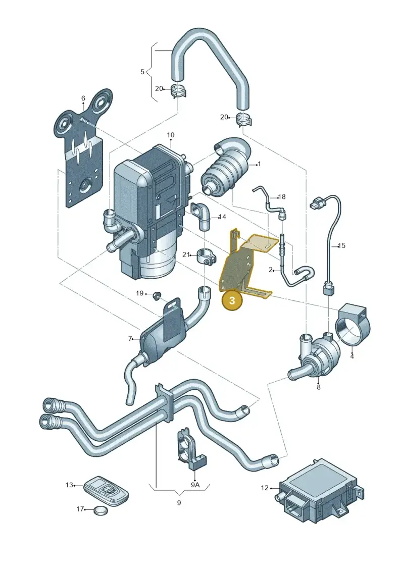 5Q0898595 — Audi A3 Sportback (2016-2020) diagram 745000110, position 3