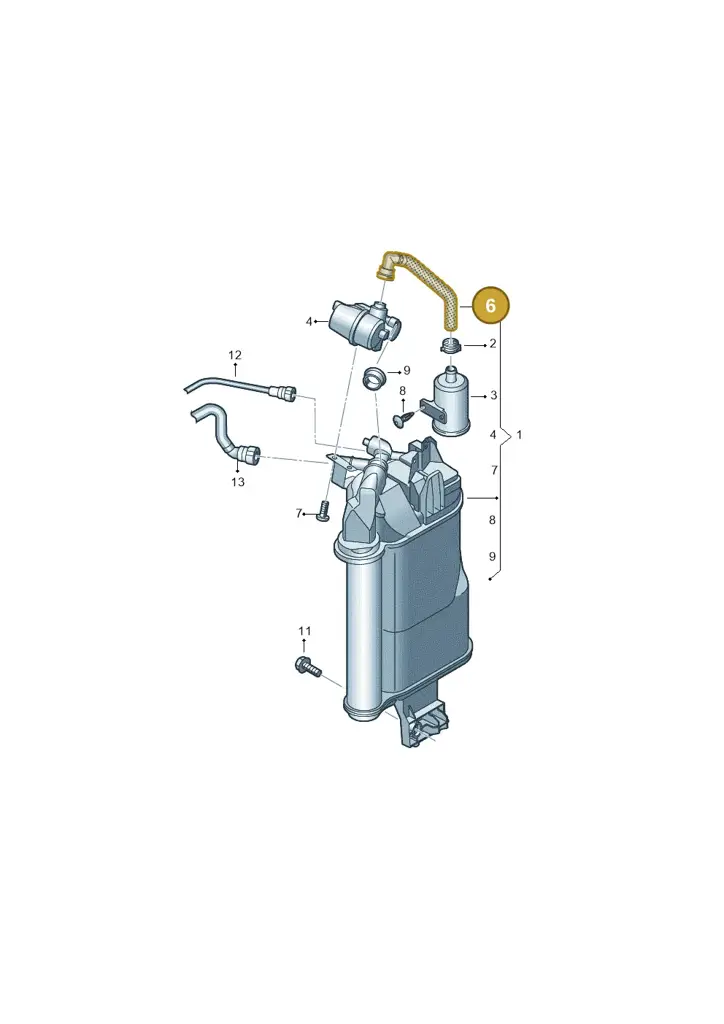 5Q0906272B — Audi A3 Sportback (2016-2020) diagram 890201950, position 6