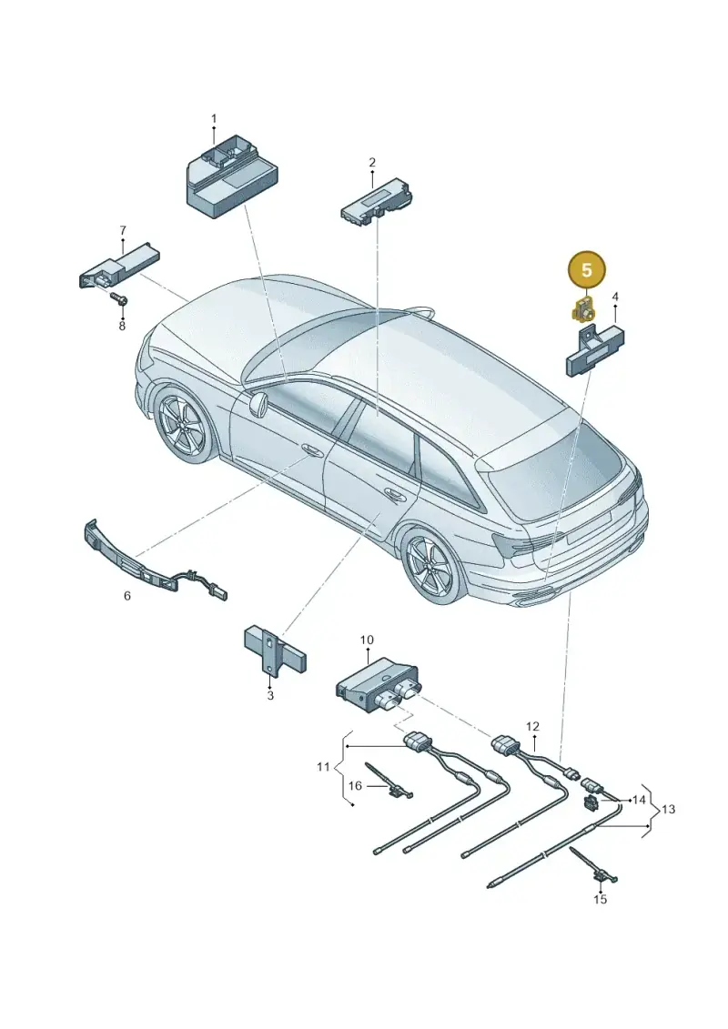 5Q0906407 — Audi RS6 Avant (2019-) diagram 430909010, position 5