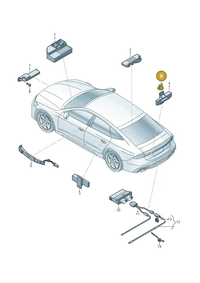 5Q0906407 — Audi RS7 Sportback (2019-) diagram 538909100, position 5