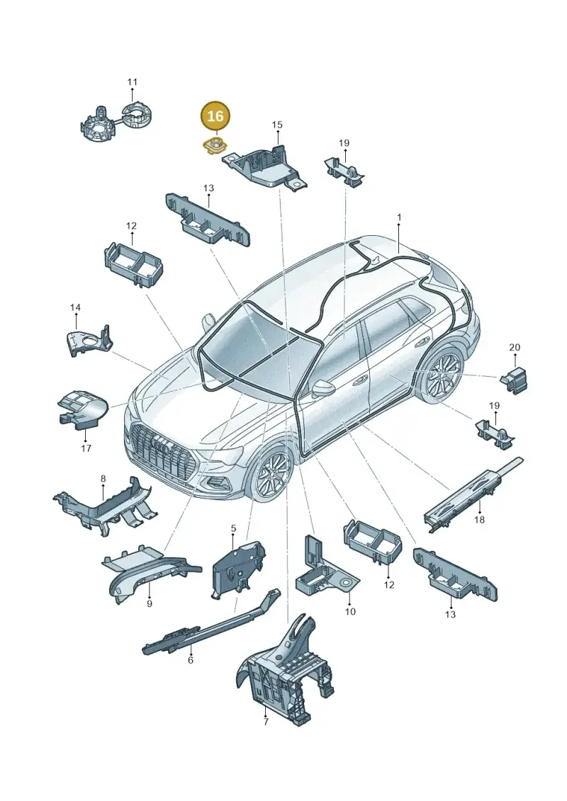 5Q0906407 — Audi RSQ3 Sportback (2019-2024) diagram 597971800, position 16
