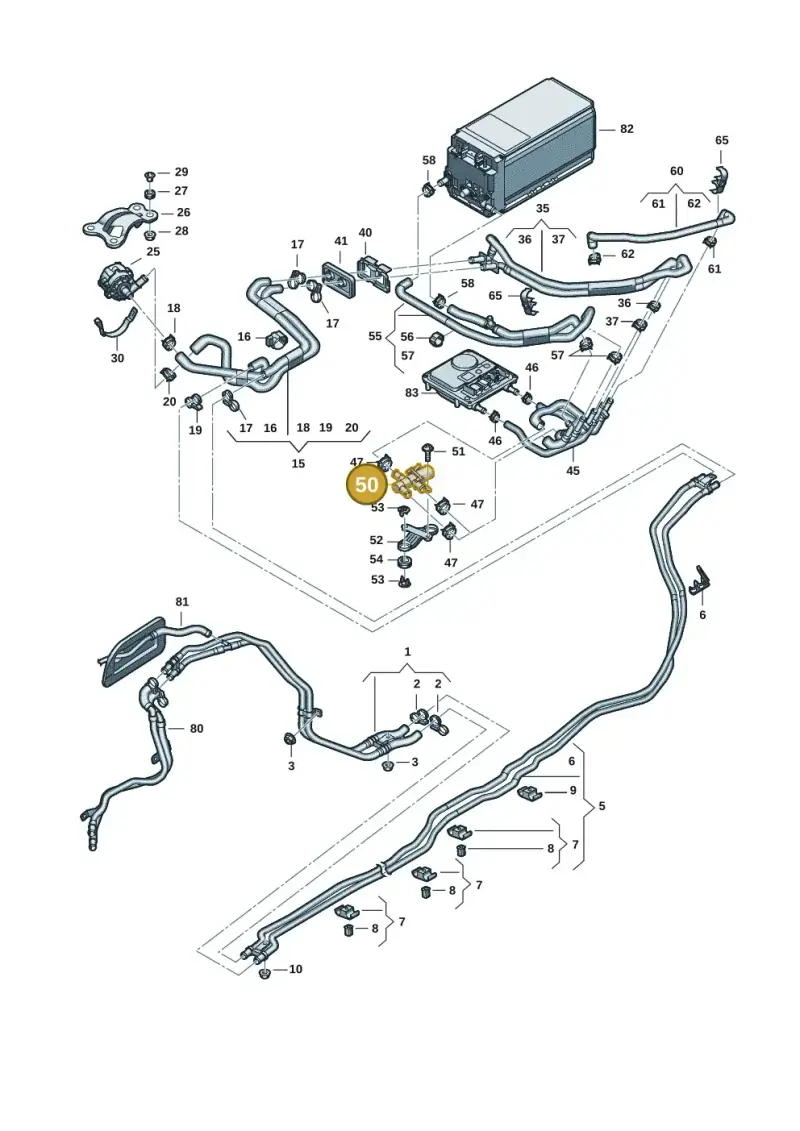 5Q0906457C — Audi A5 Limo 2.0 (2024-) diagram 8wk121085, position 50