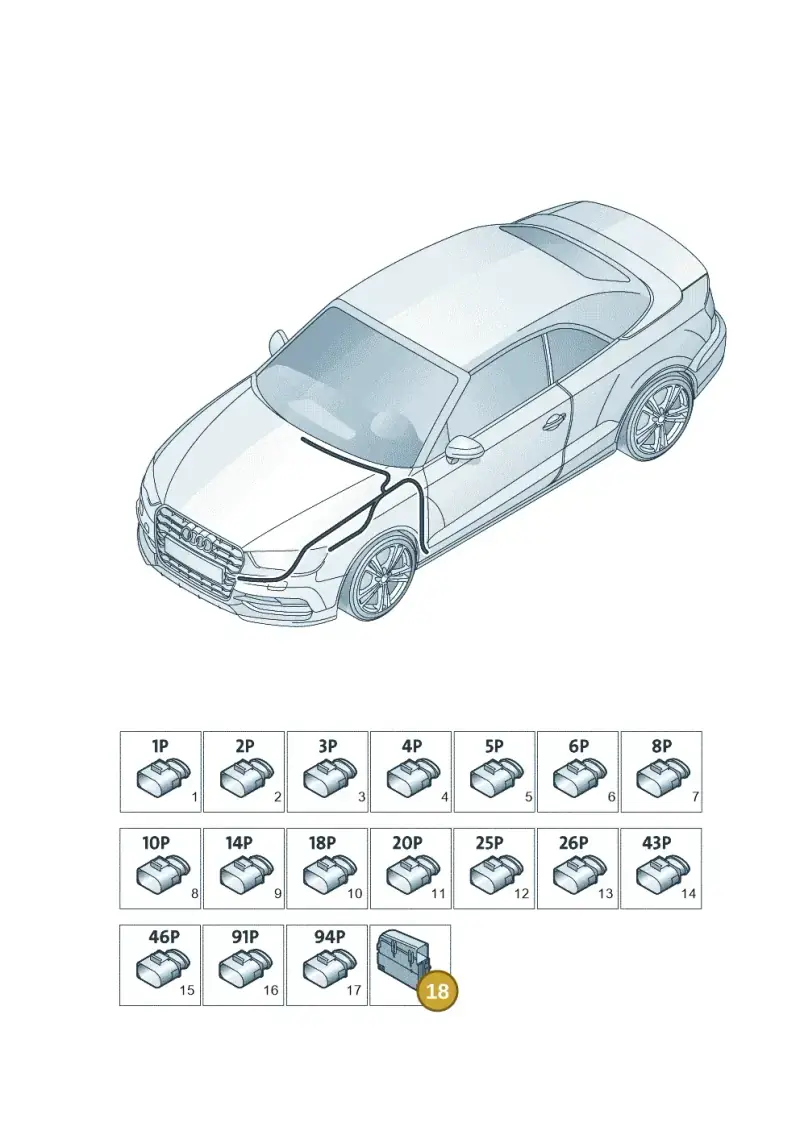 5Q0907361A — Audi A3 Cab. 1.4 (2013-2016) diagram 778971890, position 18