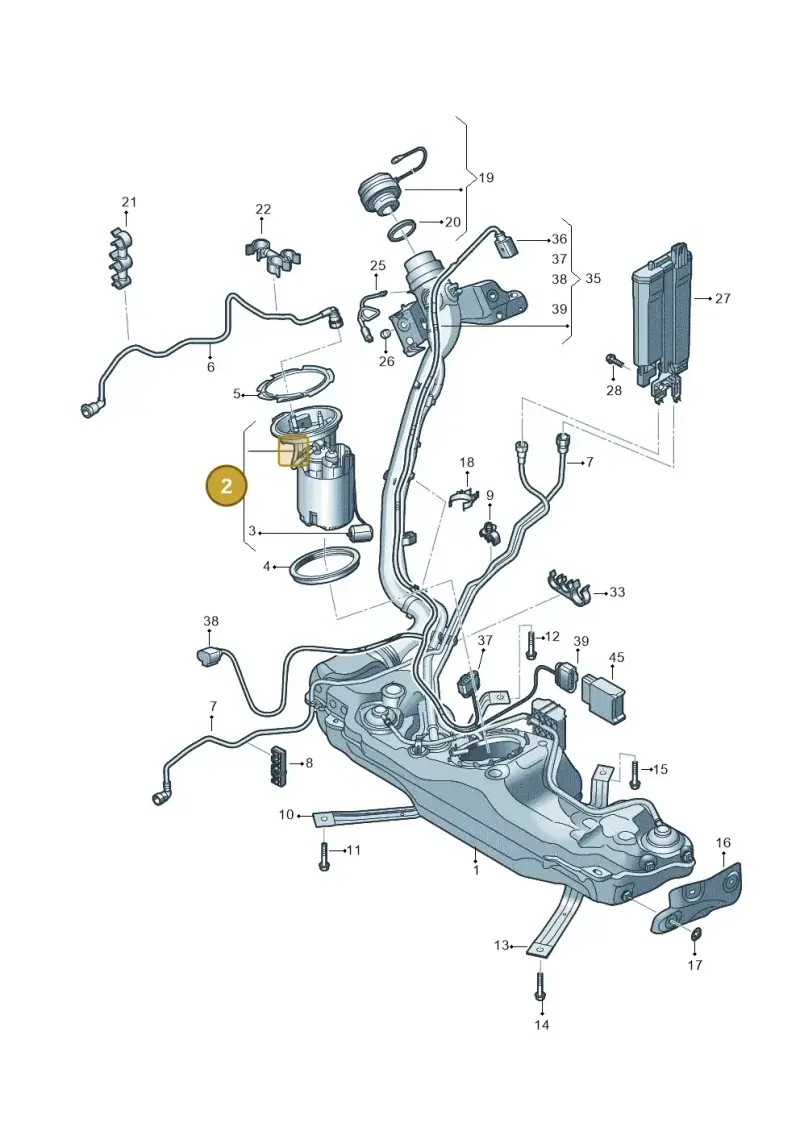 5Q0919051CD — Audi A3 Sportback (2019-2021) diagram 596201180, position 2