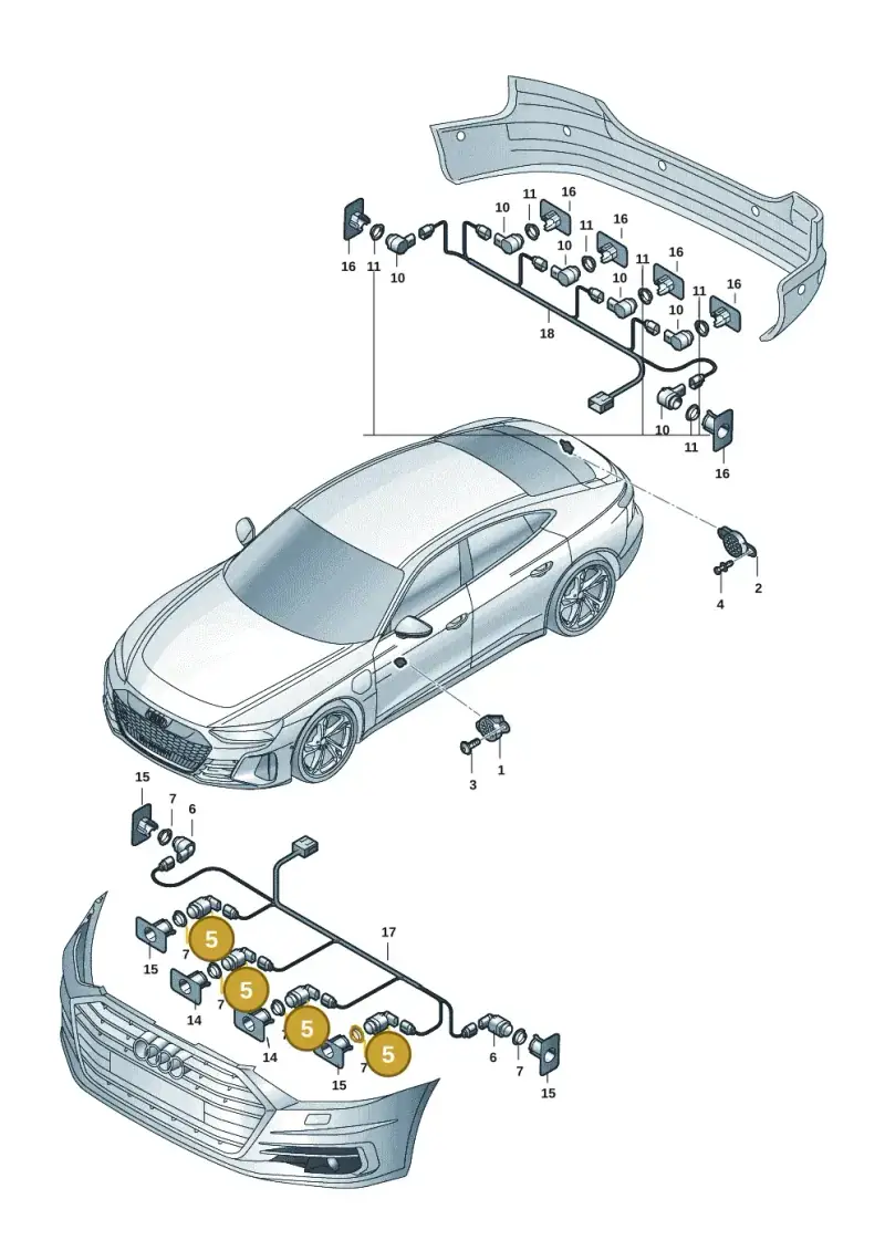 5Q0919275C — Audi RS e-tron GT (2020-2020) diagram 4j1919200, position 5