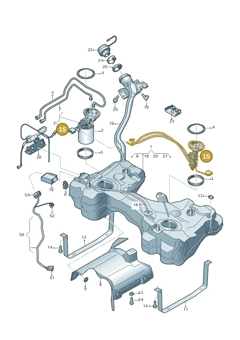 5Q0919673AM — Audi Q2 2.0 TDI (2016-2018) diagram 803201250, position 15