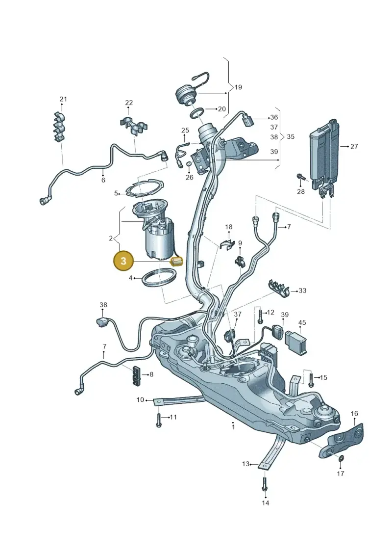 5Q0919673AP — Audi A3 Sportback (2019-2021) diagram 596201180, position 3