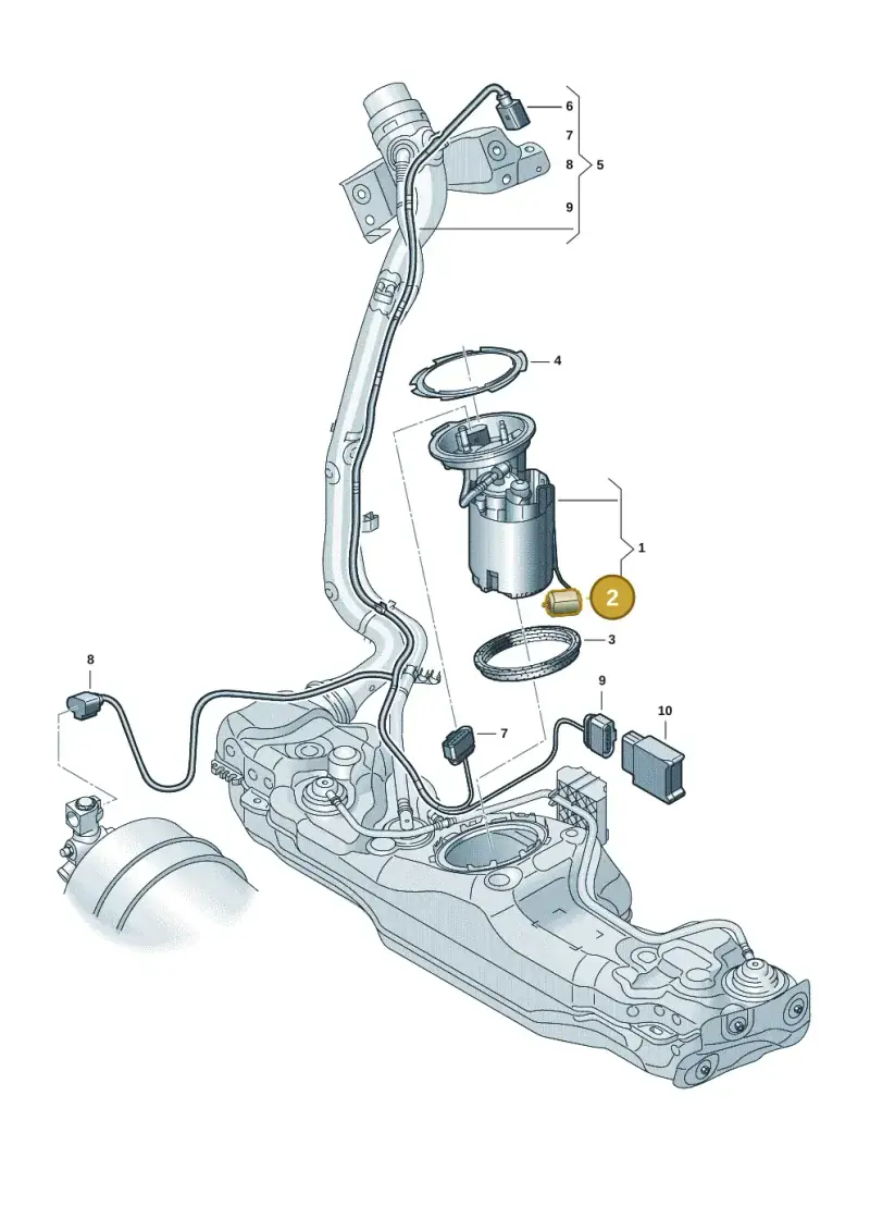 5Q0919673AP — Audi A3 Sportback (2016-2020) diagram 890201034, position 2