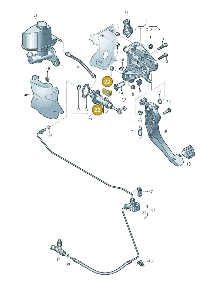 5Q0927810A — Audi Q3 quattro (2018-2019) diagram 597721030, position 22
