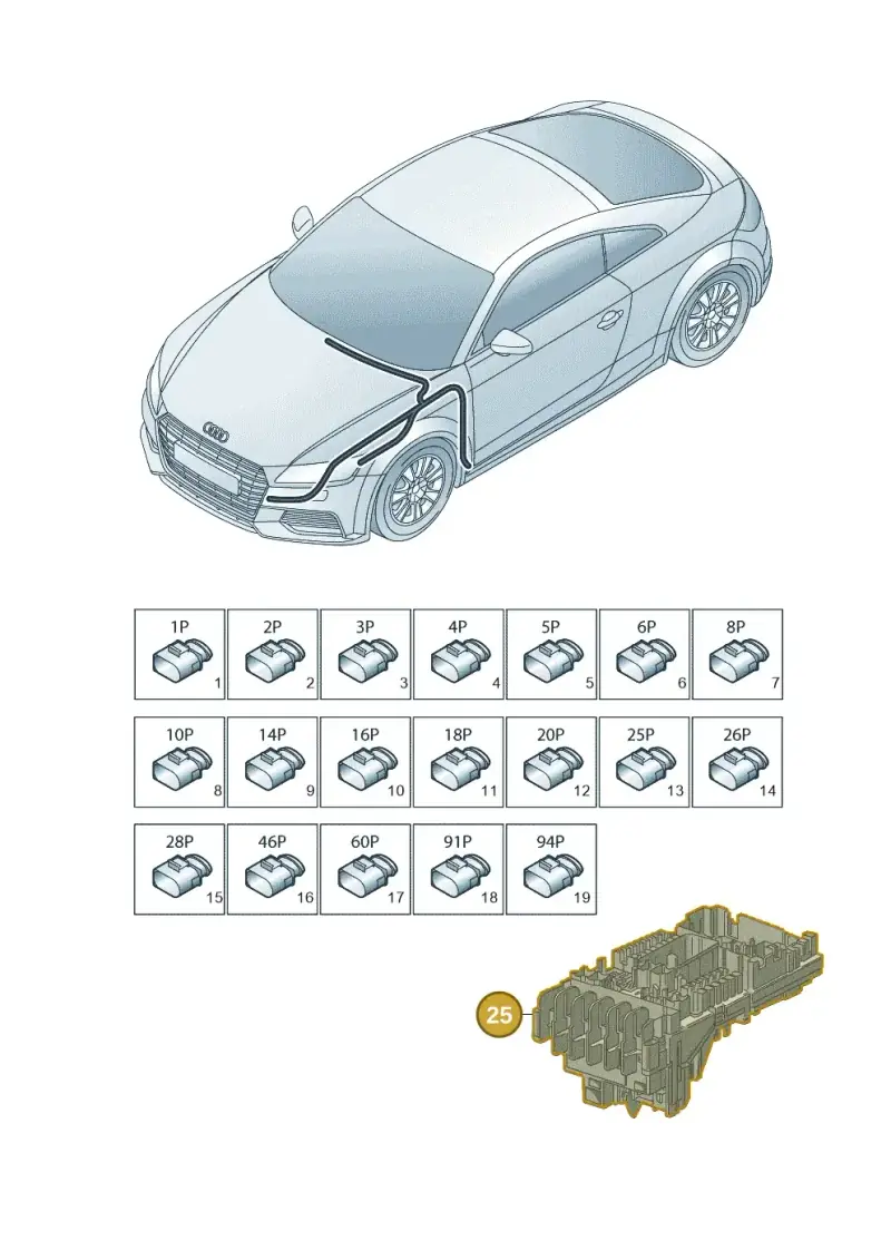 5Q0937125C — Audi TTS Coupe 2.0 (2014-2023) diagram 850971890, position 25