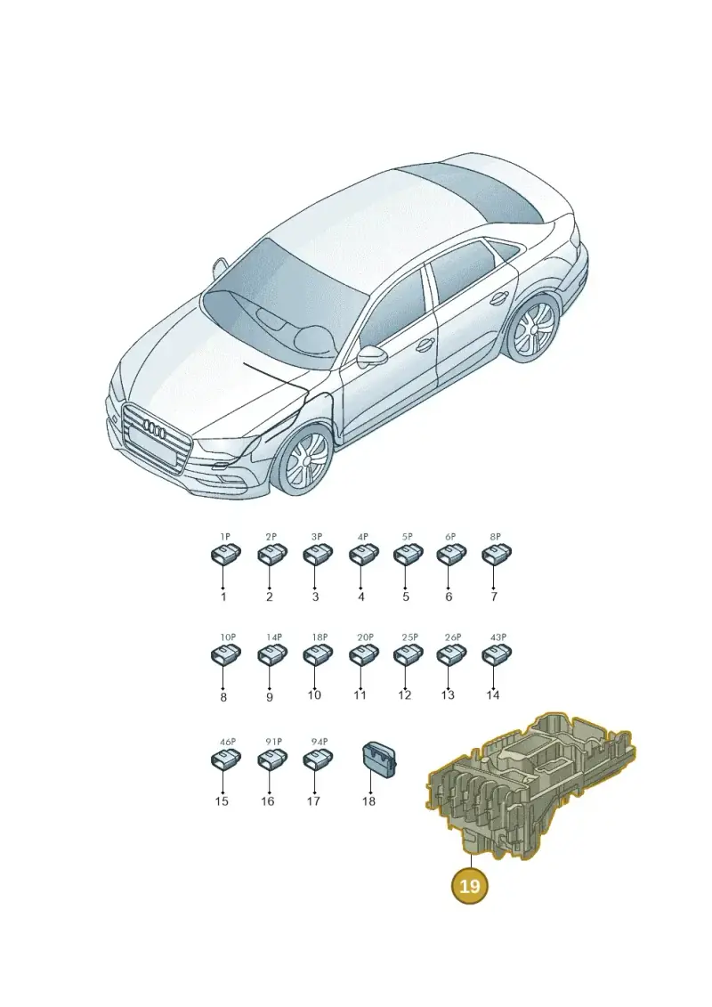 5Q0937125C — Audi A3 Limousine 2.0 (2015-2016) diagram 886971890, position 19