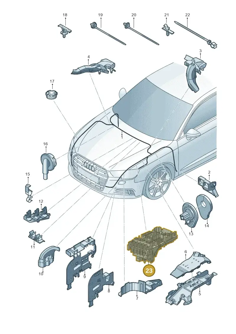 5Q0937125C — Audi RS3 Limousine (2017-2020) diagram 890971870, position 23