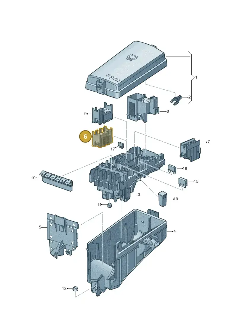 5Q0937507A — Audi RSQ3 Sportback (2019-2024) diagram 745937200, position 6