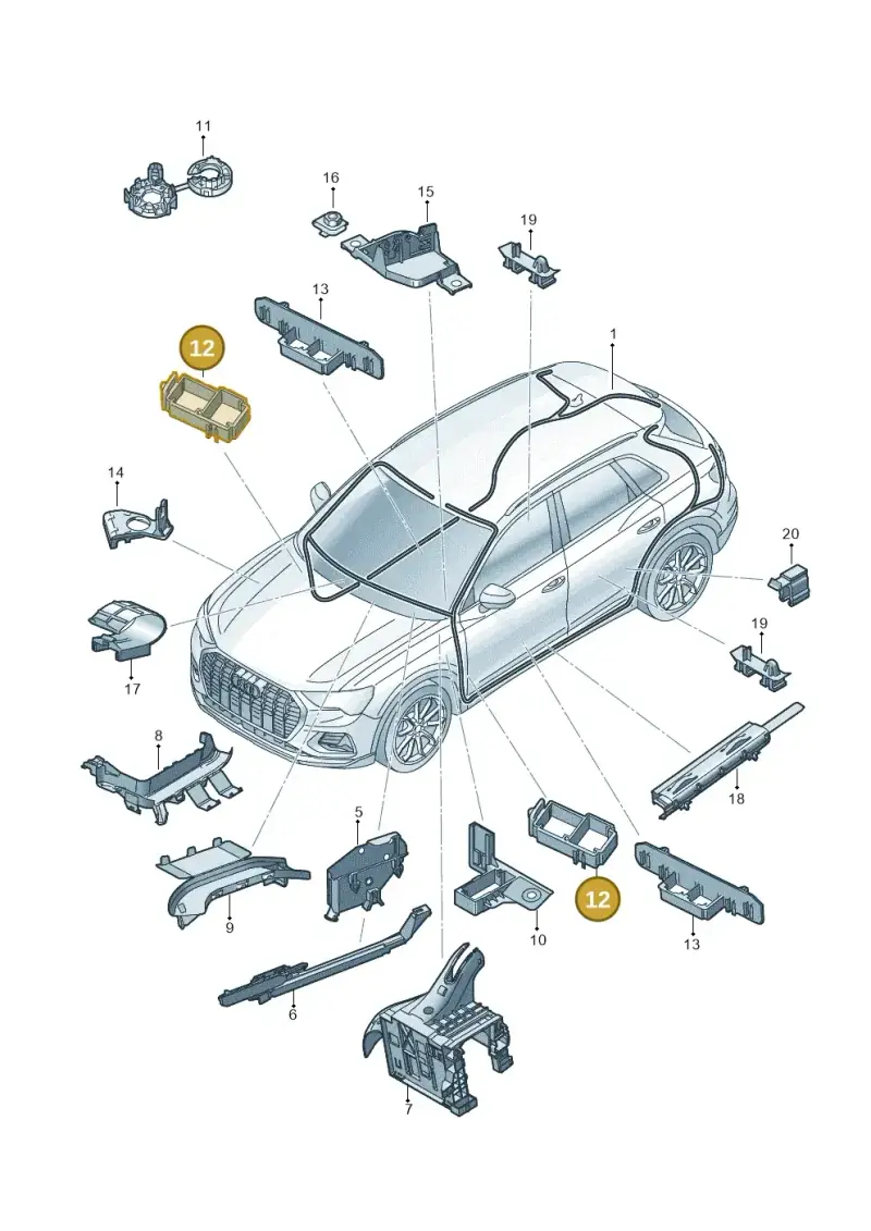 5Q0937545 — Audi RSQ3 Sportback (2019-2024) diagram 597971800, position 12