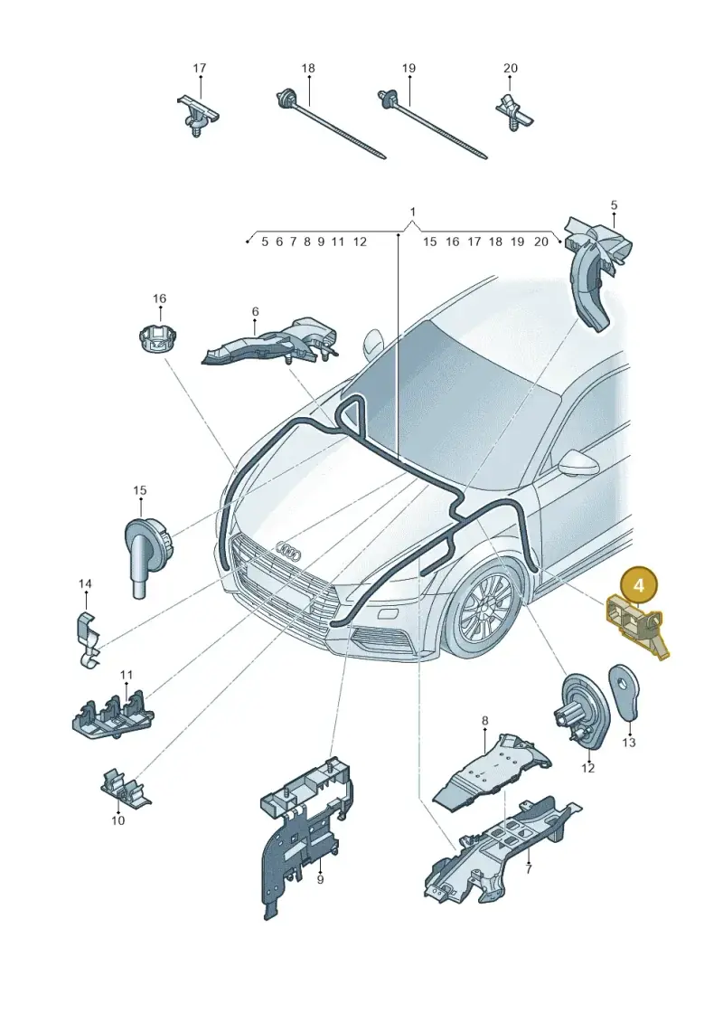 5Q0937545A — Audi TTRS Coupe (2016-2023) diagram 850971870, position 4