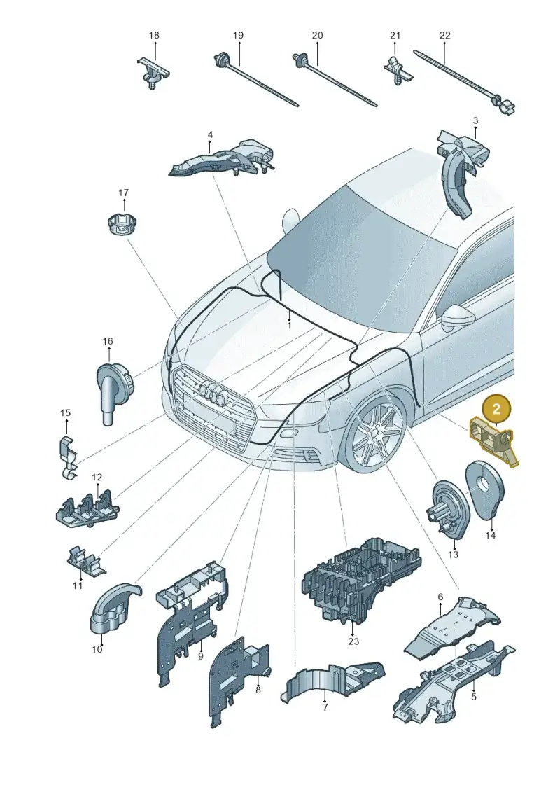 5Q0937545A — Audi RS3 Limousine (2017-2020) diagram 890971870, position 2