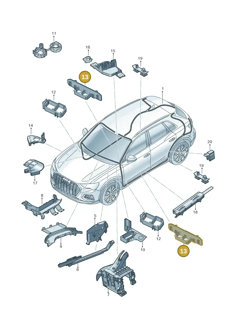 5Q0937546 — Audi RSQ3 Sportback (2019-2024) diagram 597971800, position 13
