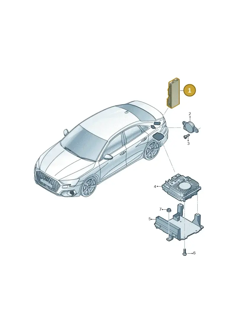 5Q0959107S — Audi A3 Sportback (2019-2021) diagram 596959400, position 1