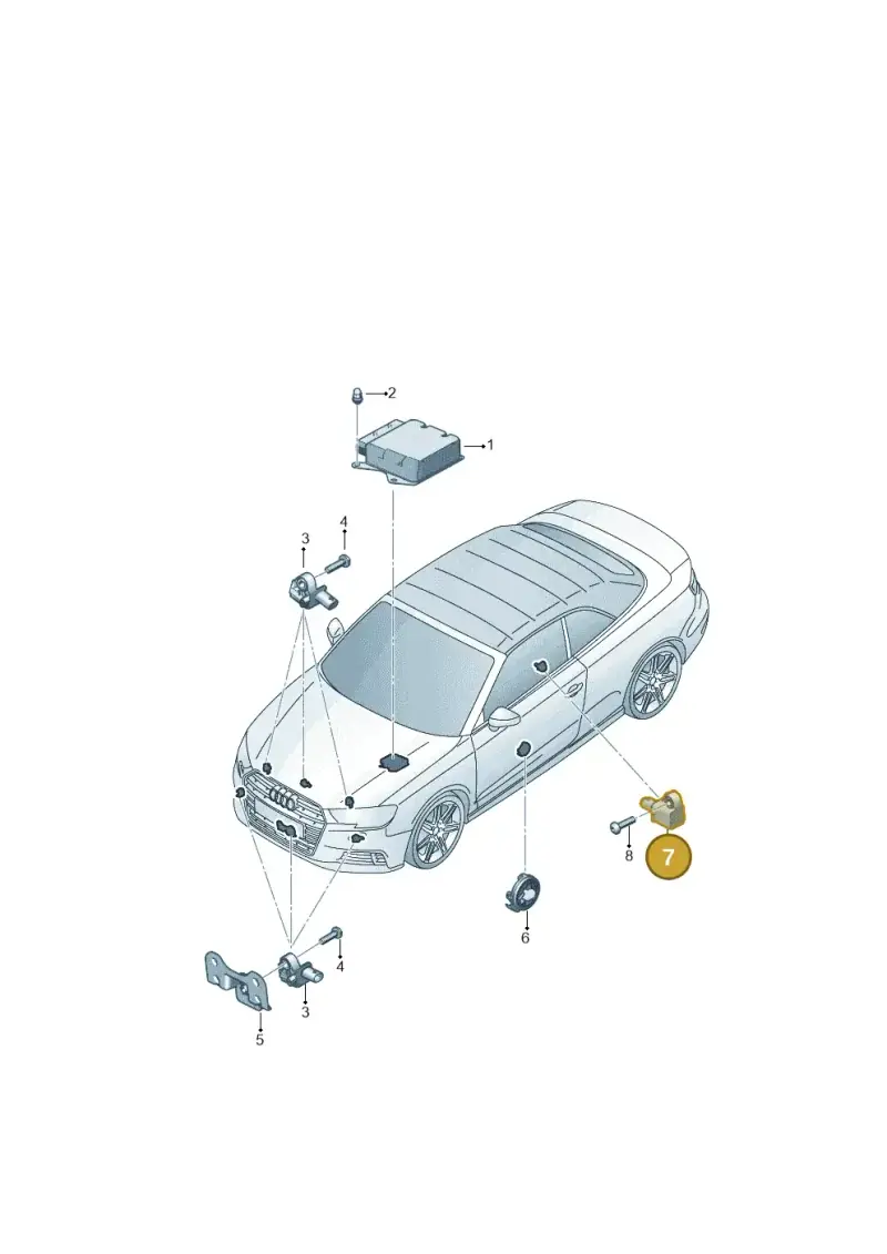 5Q0959352 — Audi A3 Cabrio (2016-2020) diagram 891959300, position 7