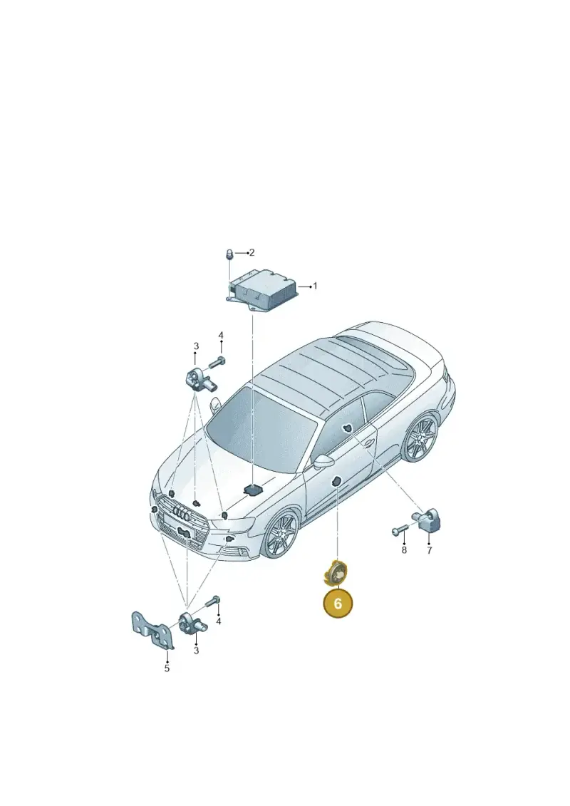 5Q0959354A — Audi A3 Cabrio (2016-2020) diagram 891959300, position 6