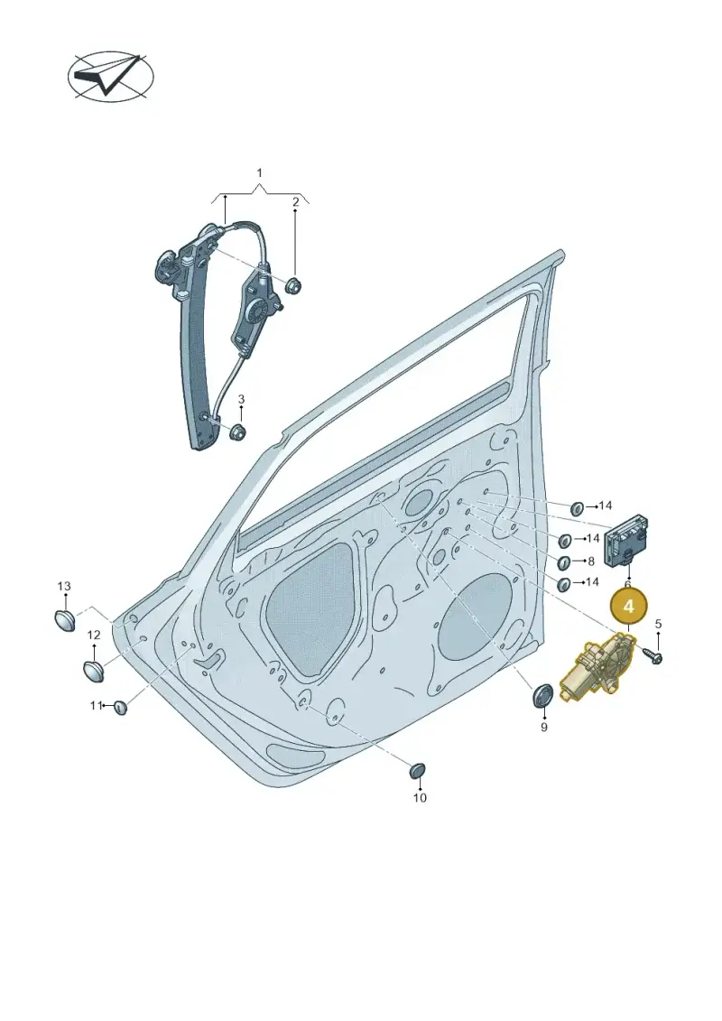 5Q0959407D — Audi A3 Sportback (2019-2021) diagram 596839060, position 4