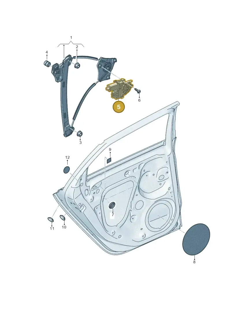 5Q0959408 — Audi A1 sportback 1.0 (2018-) diagram 592839060, position 5